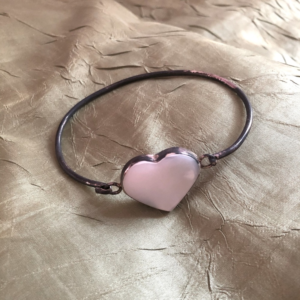 Vintage Heart Simple Bangle Bracelet